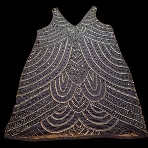 FLASH SALE! NWOT Modcloth 20s-style Navy Beaded Dress Sz 2x